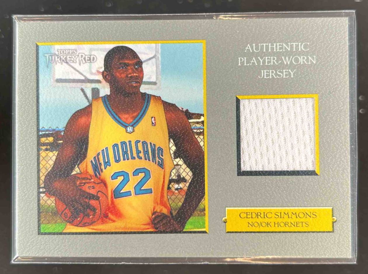 Card image for 2006-07 TOPPS TURKEY RED CEDRIC SIMMONS RELICS #TRR-CS RC ROOKIE