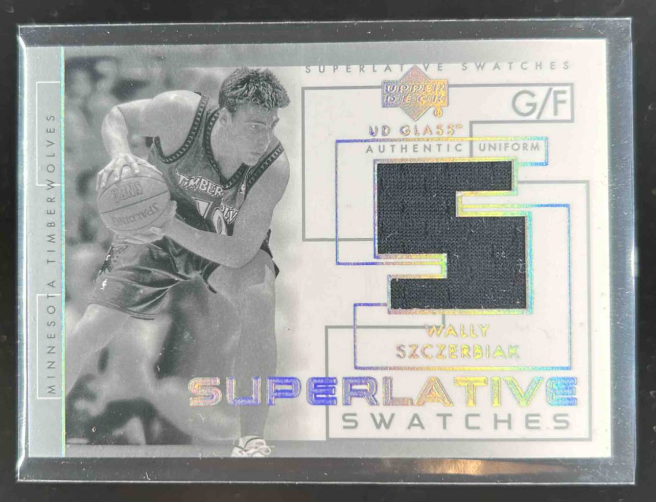 Card image for 2003-04 Upper Deck Glass Wally Szczerbiak Superlative Swatches #SS-WS MEM