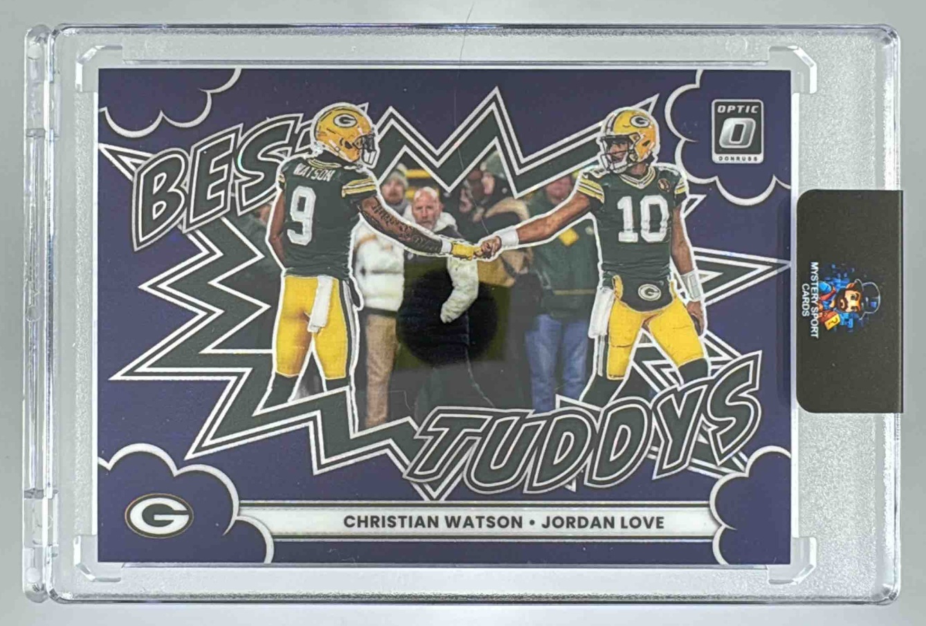 Card image for 2025 Panini Donruss Optic Jordan Love Black Pandora Prizm /25 #177 Packers