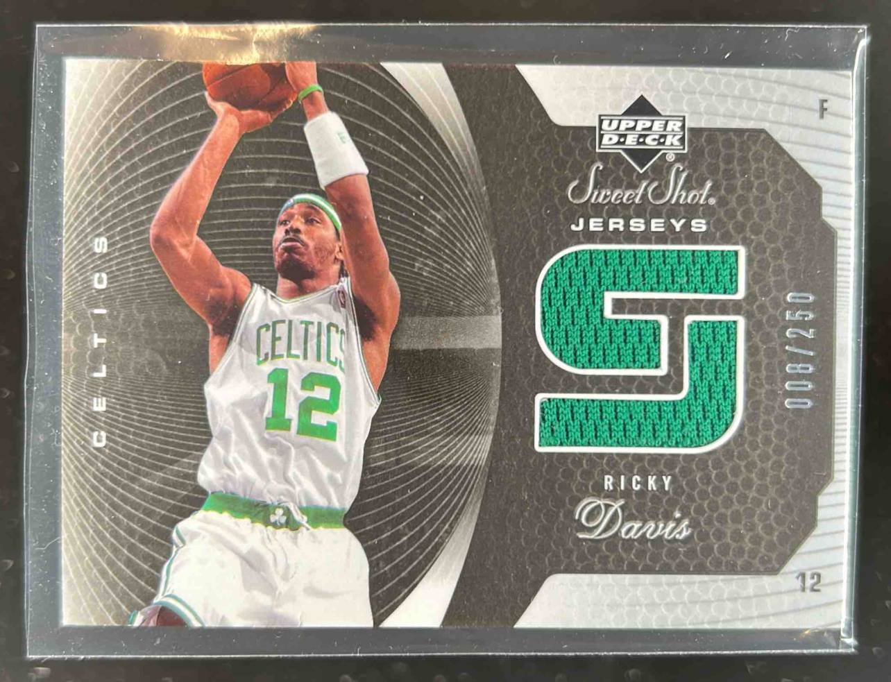 Card image for 2005-06 UPPER DECK SWEET SHOT RICKY DAVIS JERSEYS /250 #SSJ-RD BOSTON CELTICS