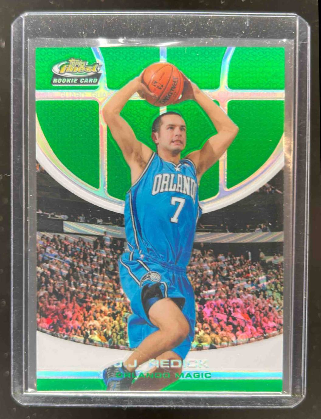 Card image for 2005-06 TOPPS FINEST J.J. REDICK REFRACTOR GREEN /129 #150 ORLANDO MAGIC