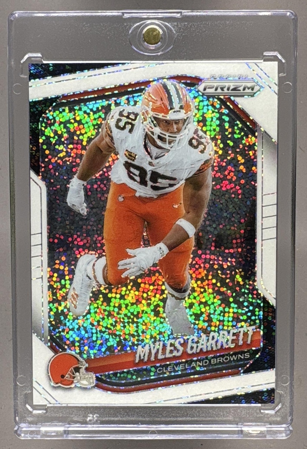 2025 PANINI PRIZM MYLES GARRETT #73 WHITE DISCO BROWNS