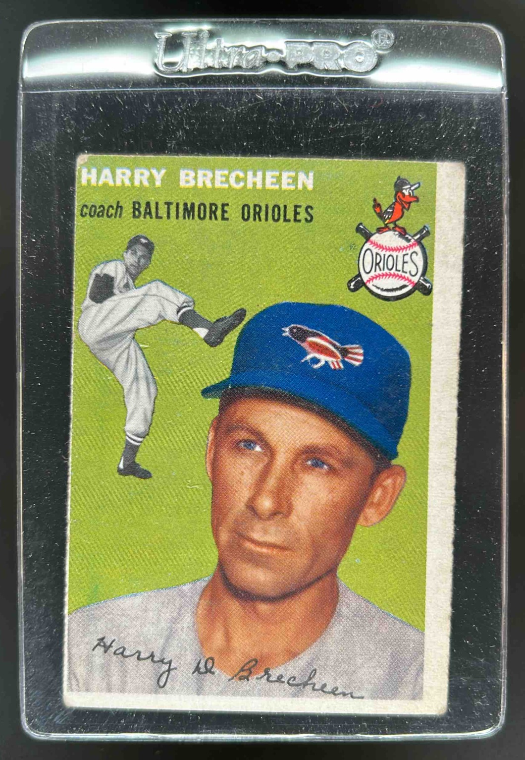 Card image for 1954 TOPPS BASEBALL HARRY BRECHEEN #203 BALTIMORE ORIOLES