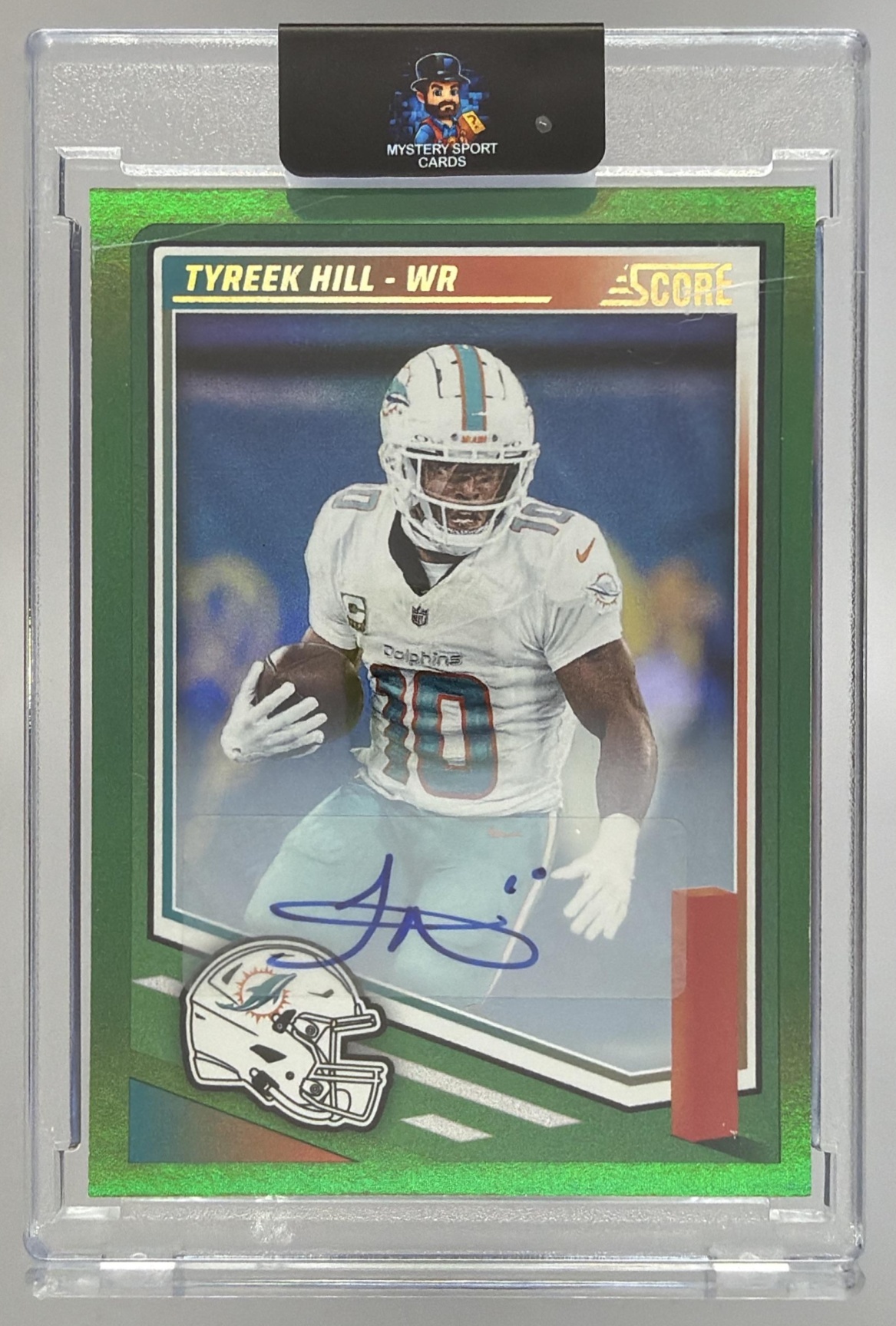 Card image for 2025 Panini Football Absolute Tyreek Hill Signatures #9 Auto Miami Dolphins