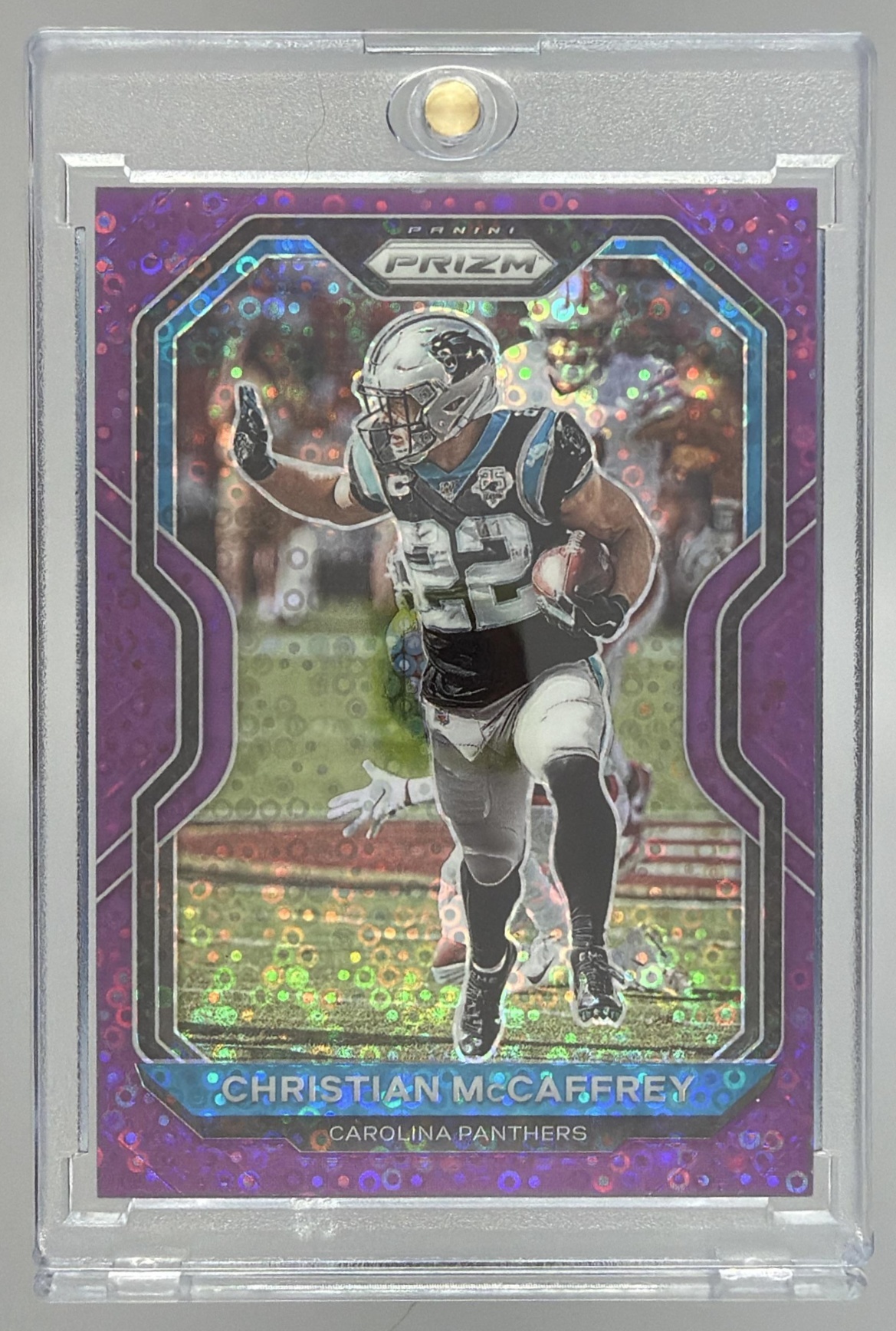Card image for 2020 Panini Football Prizm Christian McCaffrey #237 Carolina Panthers