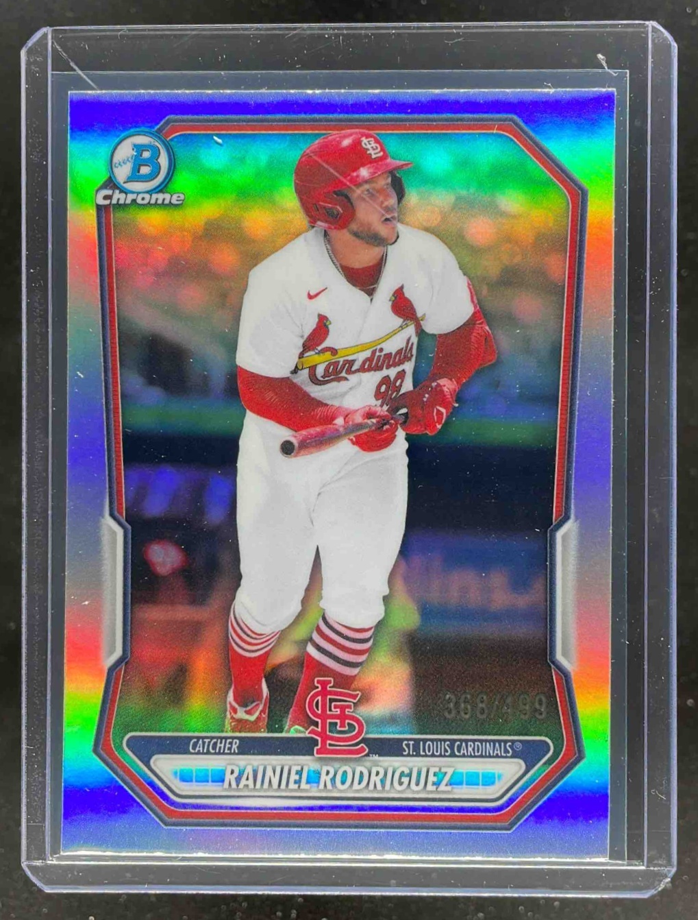Card image for 2026 Bowman Rainiel Rodriguez Chrome Prospects Refractor /499 #BCP-54