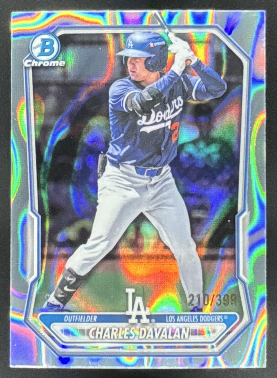 Card image for 2026 Bowman Charles Davalan Chrome Prospects Lava Refractor /399