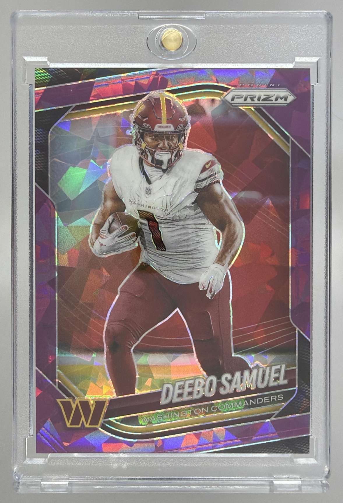 Card image for 2025 Panini Prizm Deebo Samuel Purple Ice /225 #133 Commanders