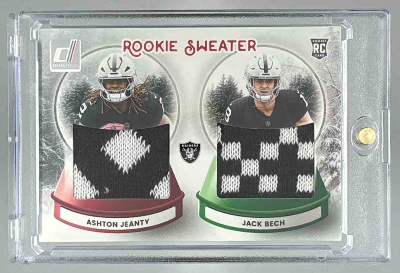 Card image for 2025 Panini Donruss Jack Bech Rated Rookie Throwback #47 RC Raiders