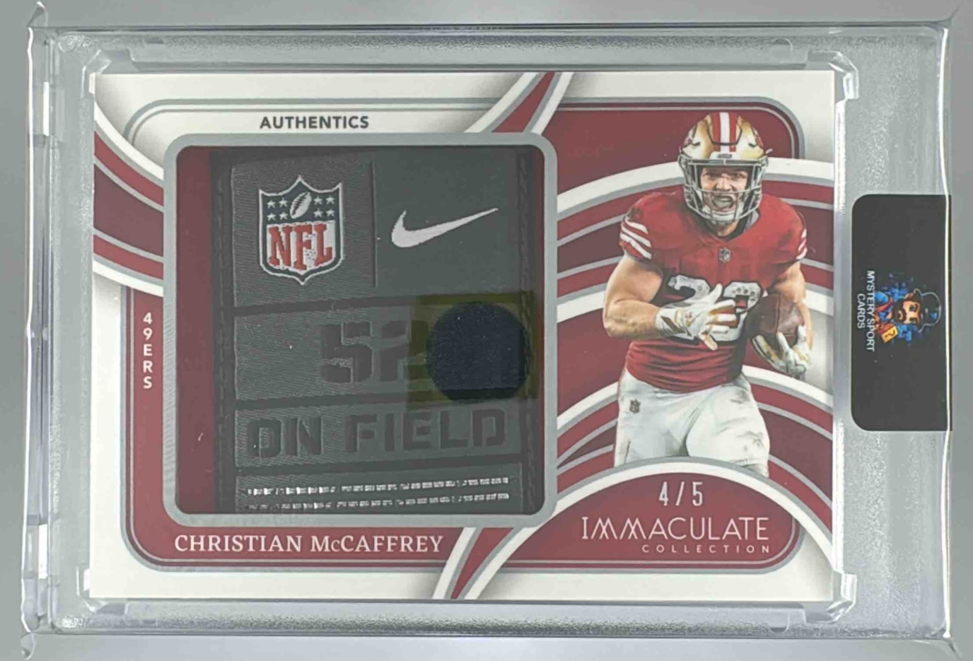 Card image for 2024 Panini Immaculate Christian McCaffrey JUMBO /5 49ers