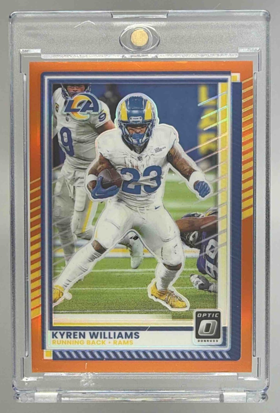 Card image for 2025 Panini Donruss Optic Kyren Williams Orange Prizm /299 #105 Rams