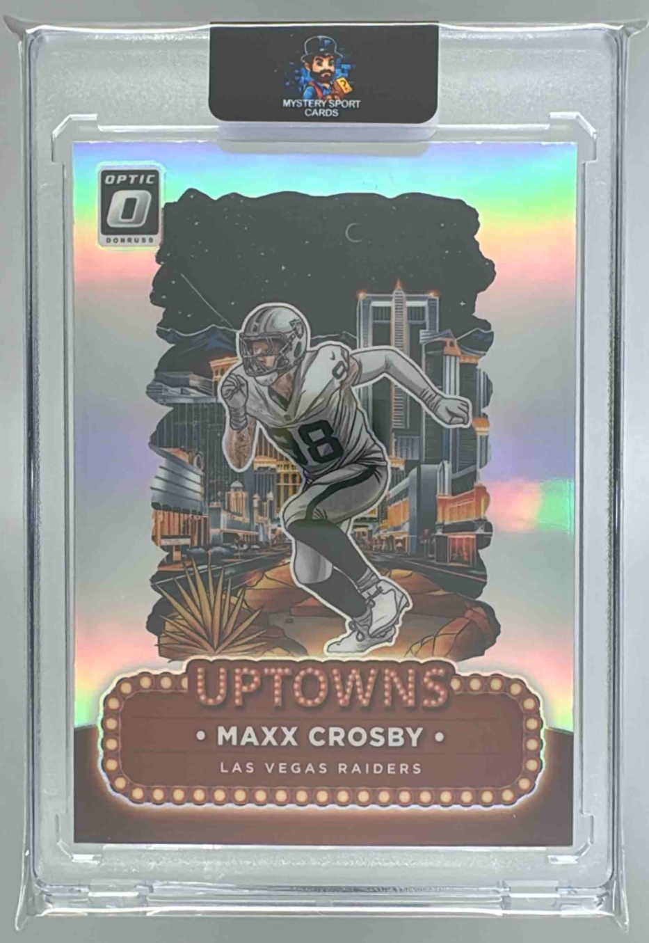 Card image for 2024 Panini Football Donruss Optic Maxx Crosby Uptowns #22 SSP Las Vegas Raiders