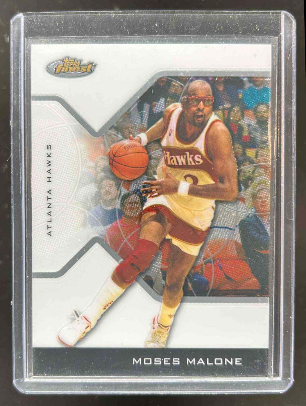 Card image for 2004-05 TOPPS FINEST MOSES MALONE /400 #136 ATLANTA HAWKS