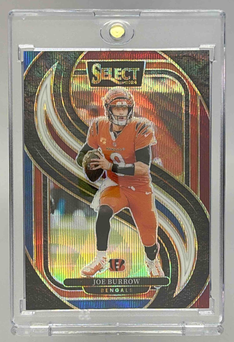 Card image for 2024 Panini Select Joe Burrow Premier Tri-Color Prizm /249 #127 Bengals