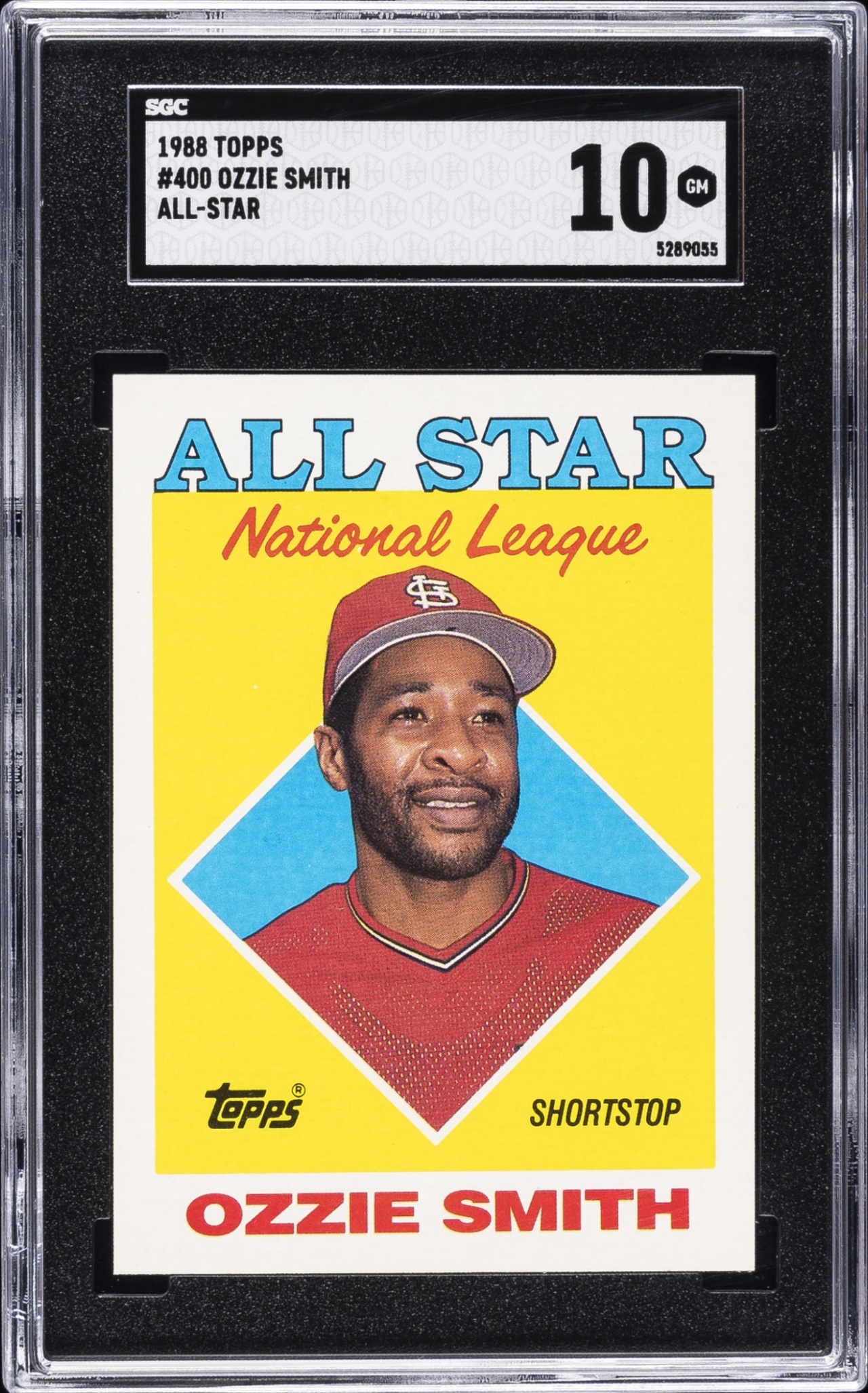 1988 Topps Baseball Ozzie Smith #400 St. Louis Cardinals SGC 10