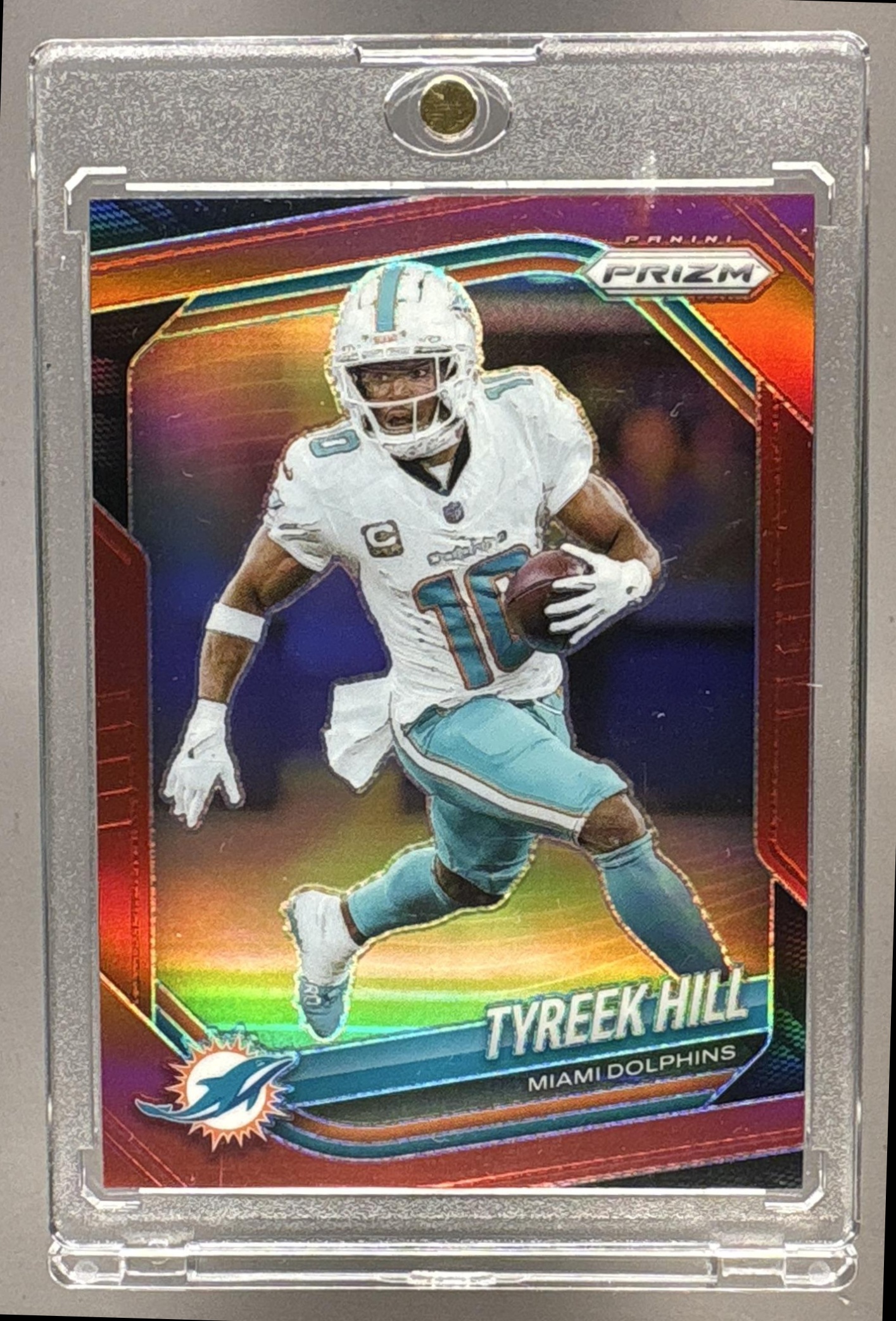 2025 PANINI PRIZM TYREEK HILL #249 RED WHITE & BLUE DOLPHINS