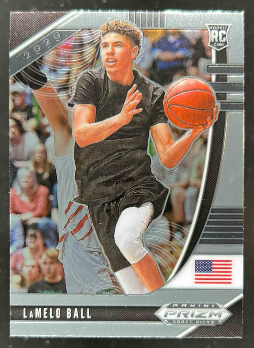 Card image for 2020-21 PANINI PRIZM DRAFT PICKS COLLEGIATE LAMELO BALL #3 RC ROOKIE