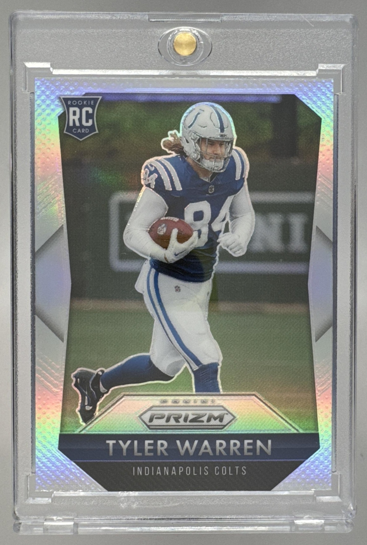 Card image for 2025 Panini Prizm Tyler Warren Rookie Flashback Silver #6 RC Colts