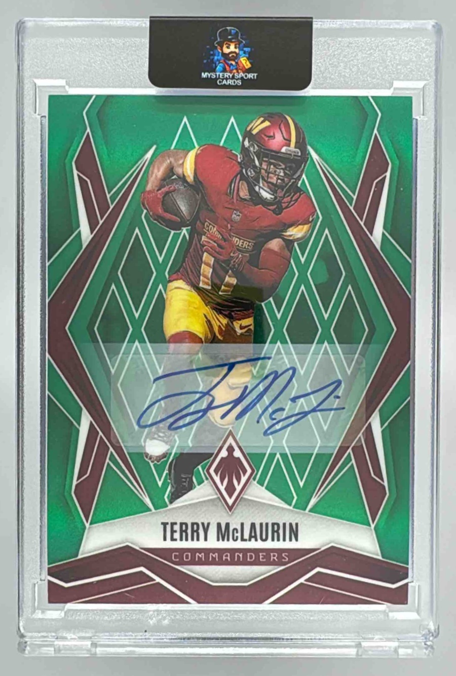 Card image for 2025 Panini Phoenix Terry McLaurin Auto Green /25 #57 Commanders