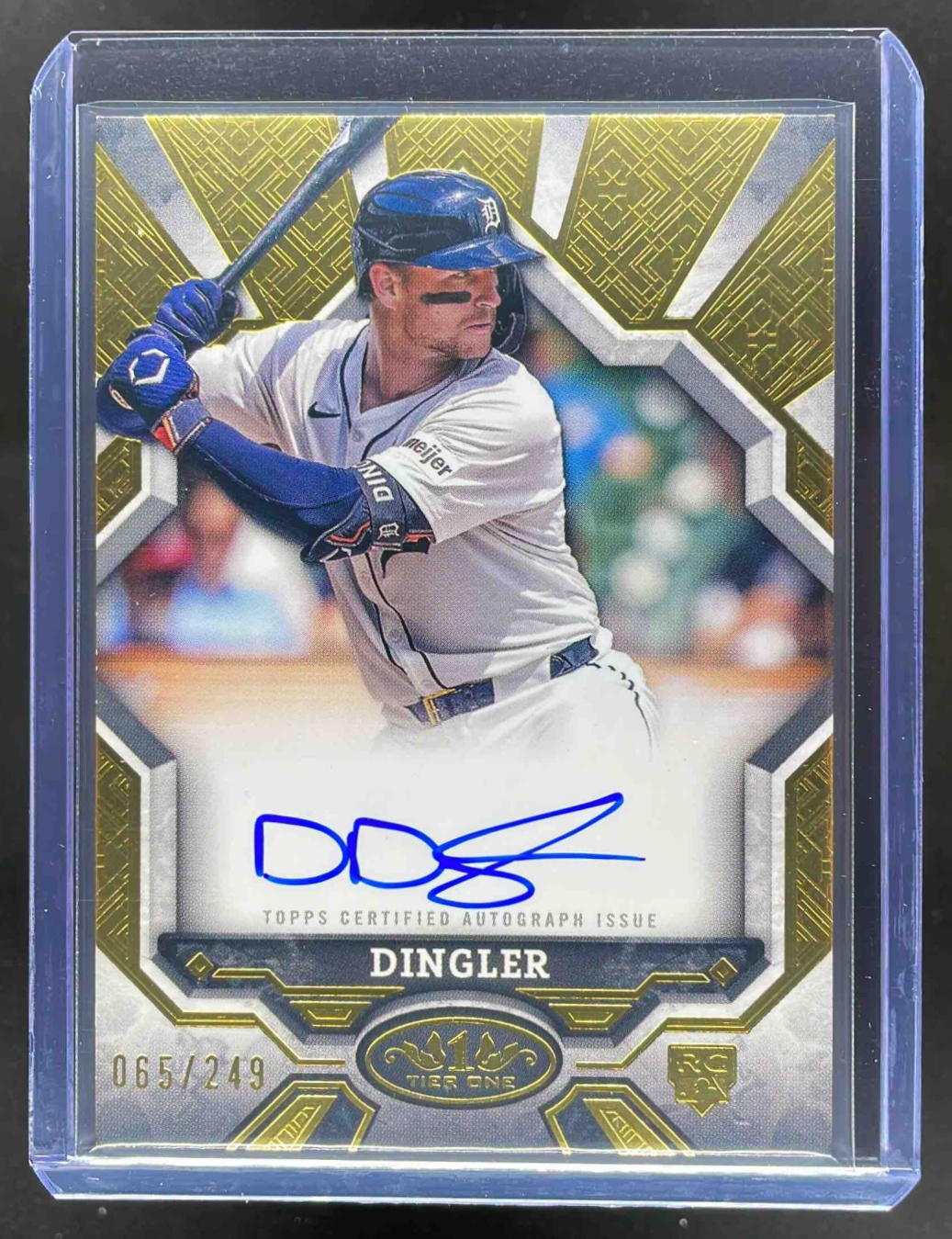 Card image for Dillon Dingler 2025 Topps Tier One Break Out Auto #BOA-DD RC Detroit Tigers