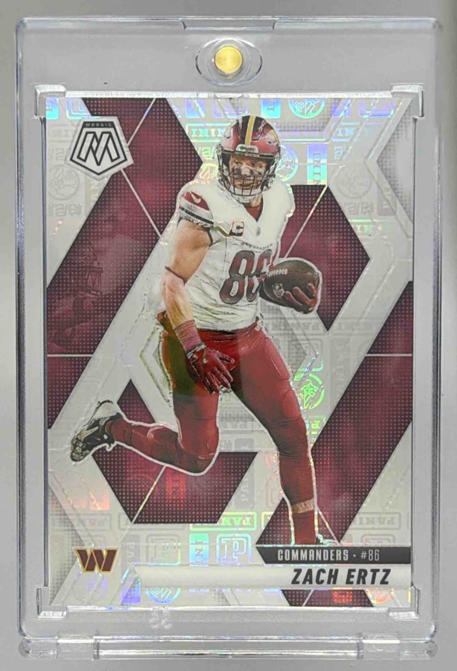 Card image for 2025 Panini Mosaic Zach Ertz Silver Knight Prizm /149 #135 Commanders