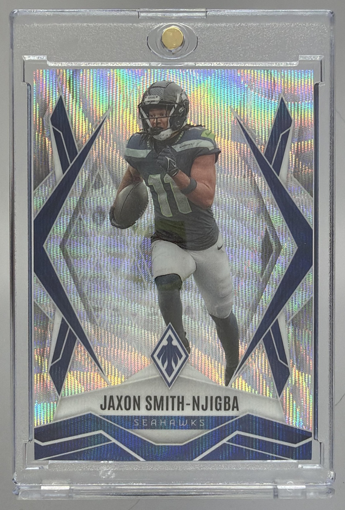 Card image for 2025 Panini Phoenix Jaxon Smith-Njigba Wave Prizm /199 #69 Seahawks