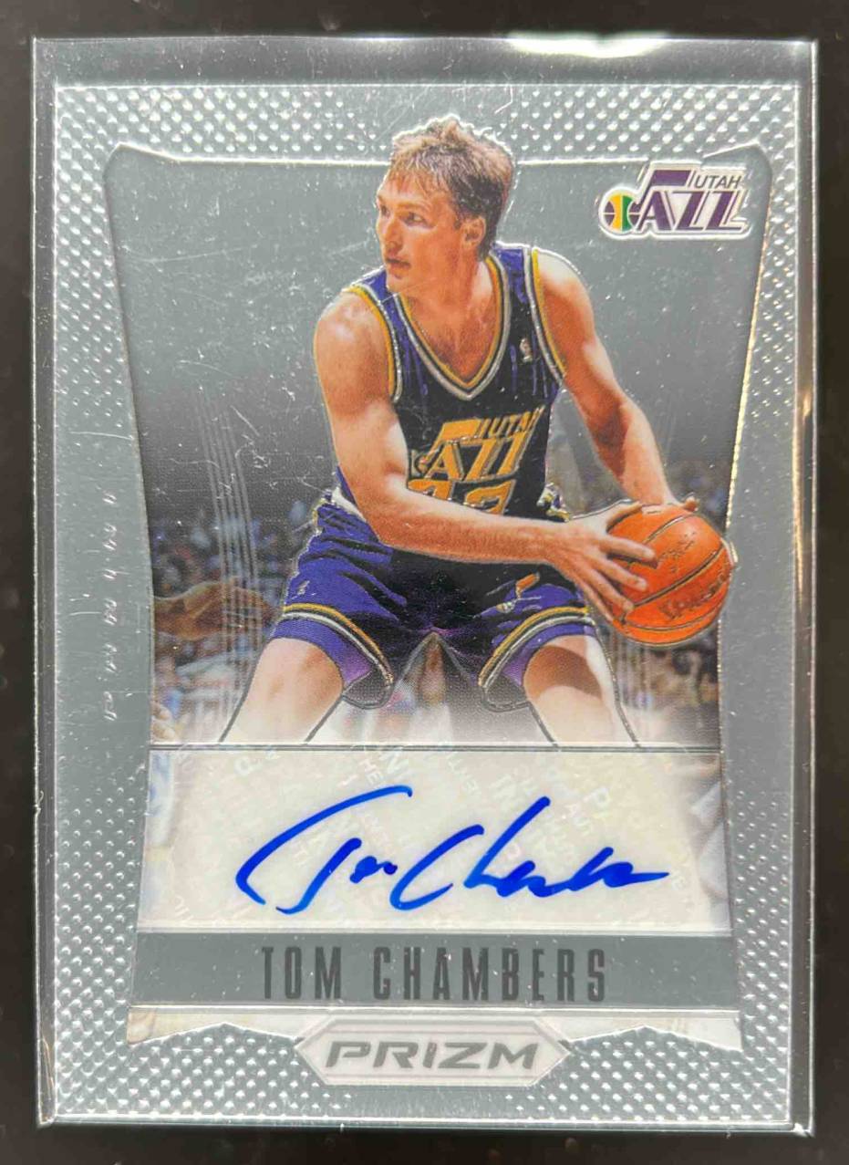 Card image for 2012-13 PANINI PRIZM TOM CHAMBERS AUTO #38 UTAH JAZZ