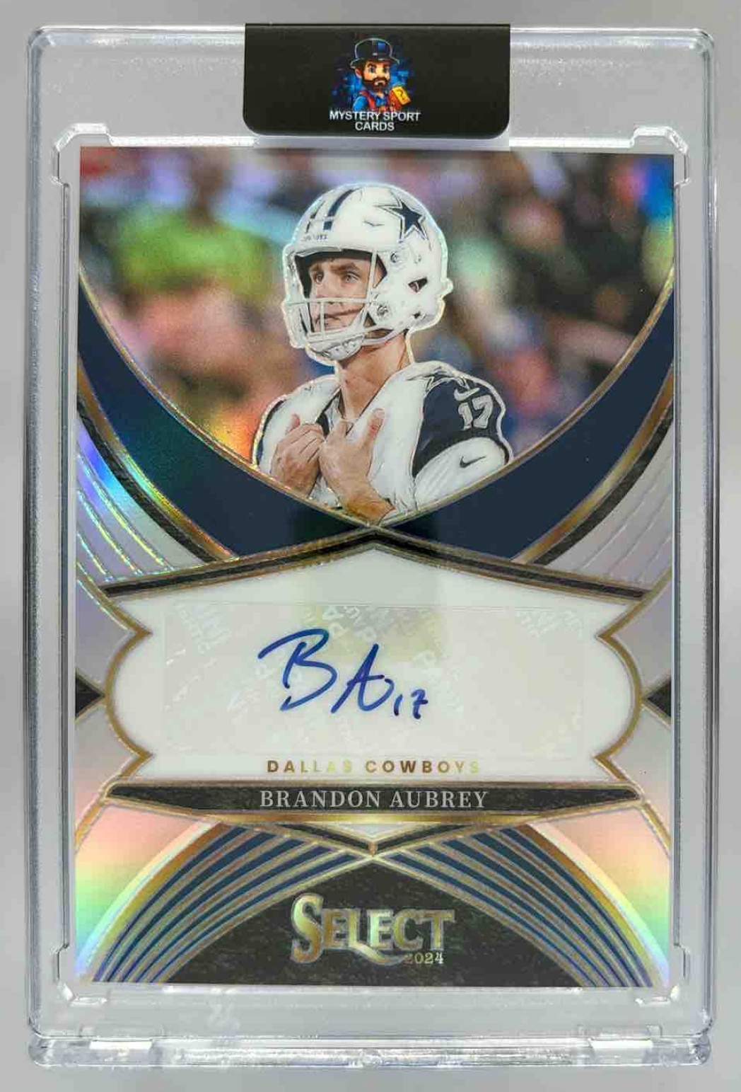 Card image for 2024 Panini Select Brandon Aubrey Signatures #SSP-BAY Auto Cowboys
