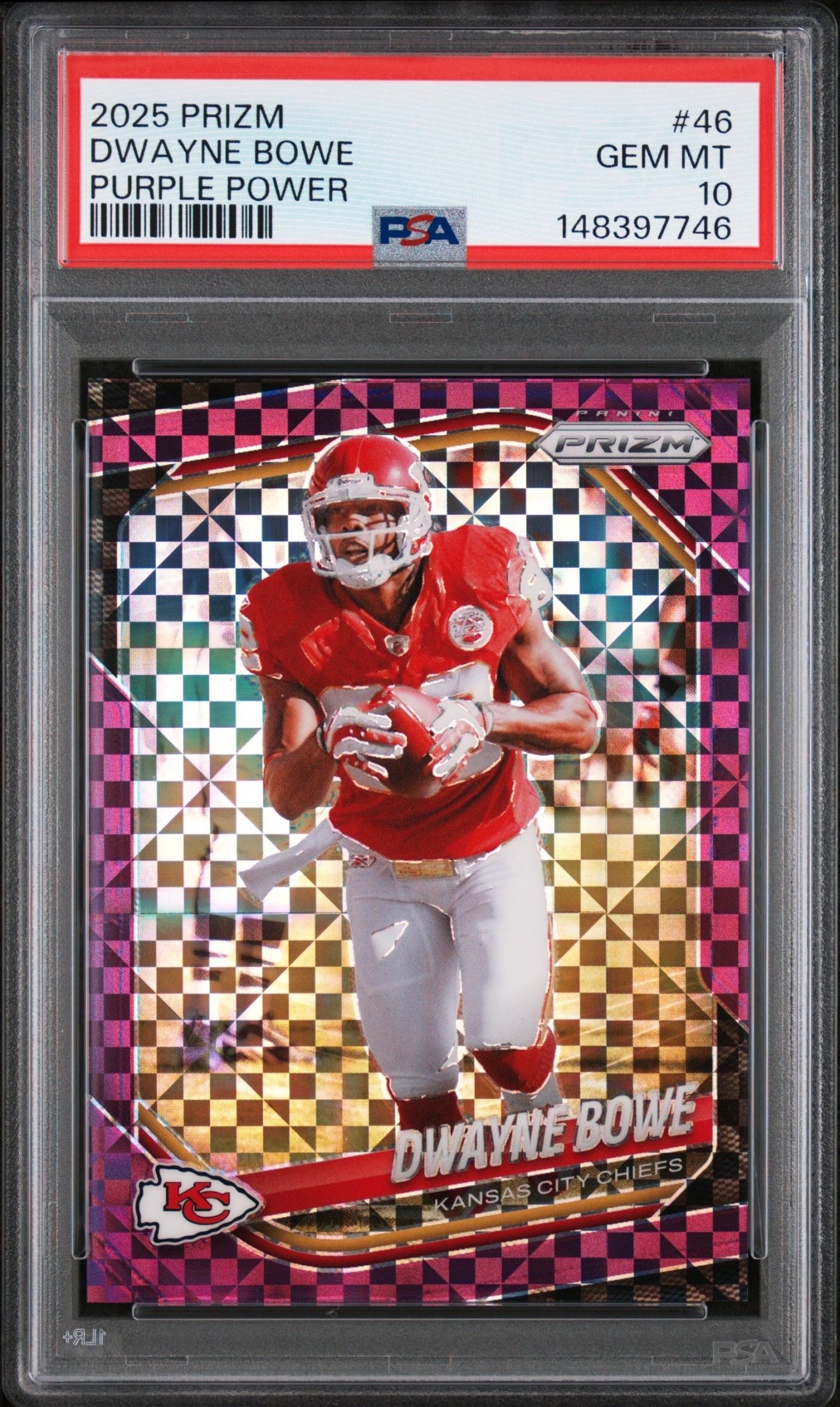 Card image for 2024 Panini Football Prizm Ray Davis Purple Power /49 #382 RC Buffalo Bills