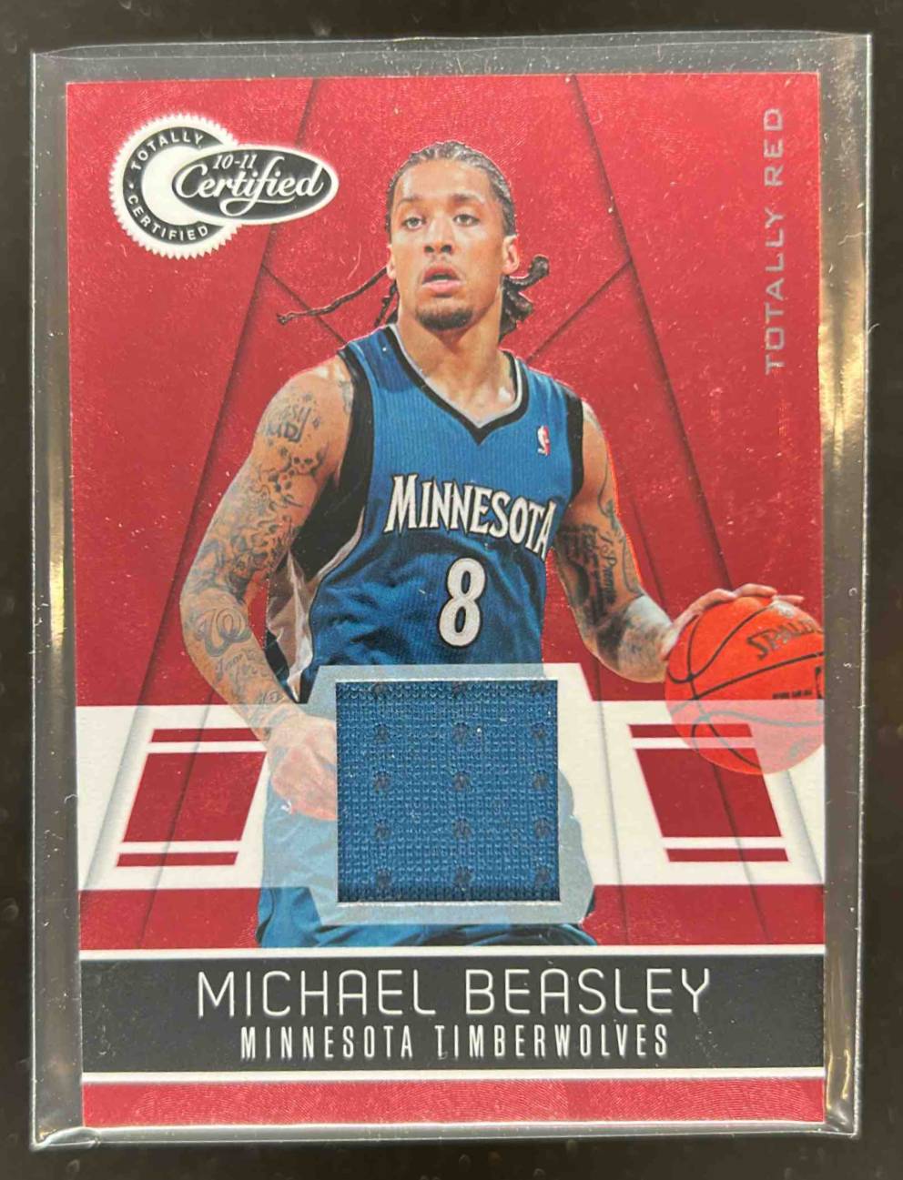 Card image for 2010-11 Panini Totally Certified Michael Beasley Red Materials /249 #132