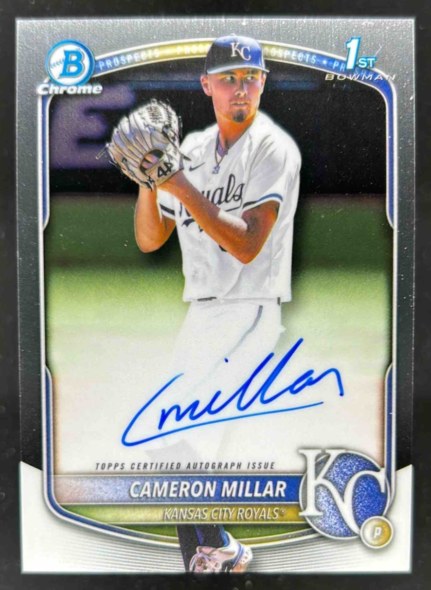 Card image for Cameron Millar 2025 Bowman Draft Chrome Prospect Auto