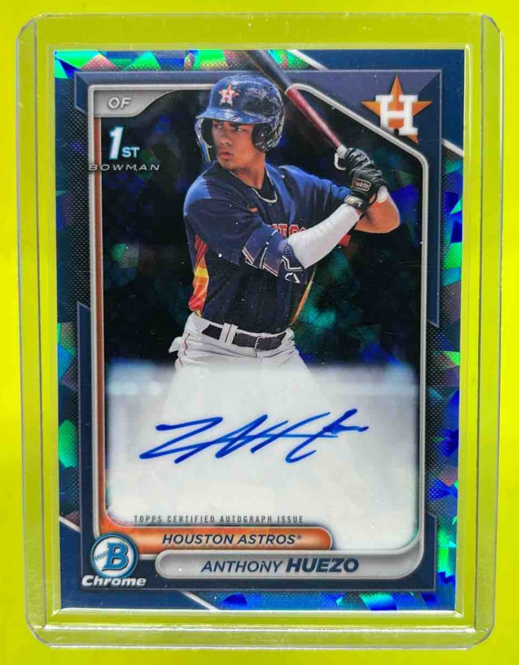 Anthony Huezo 2024 Bowman Sapphire Chrome Prospect Autographs