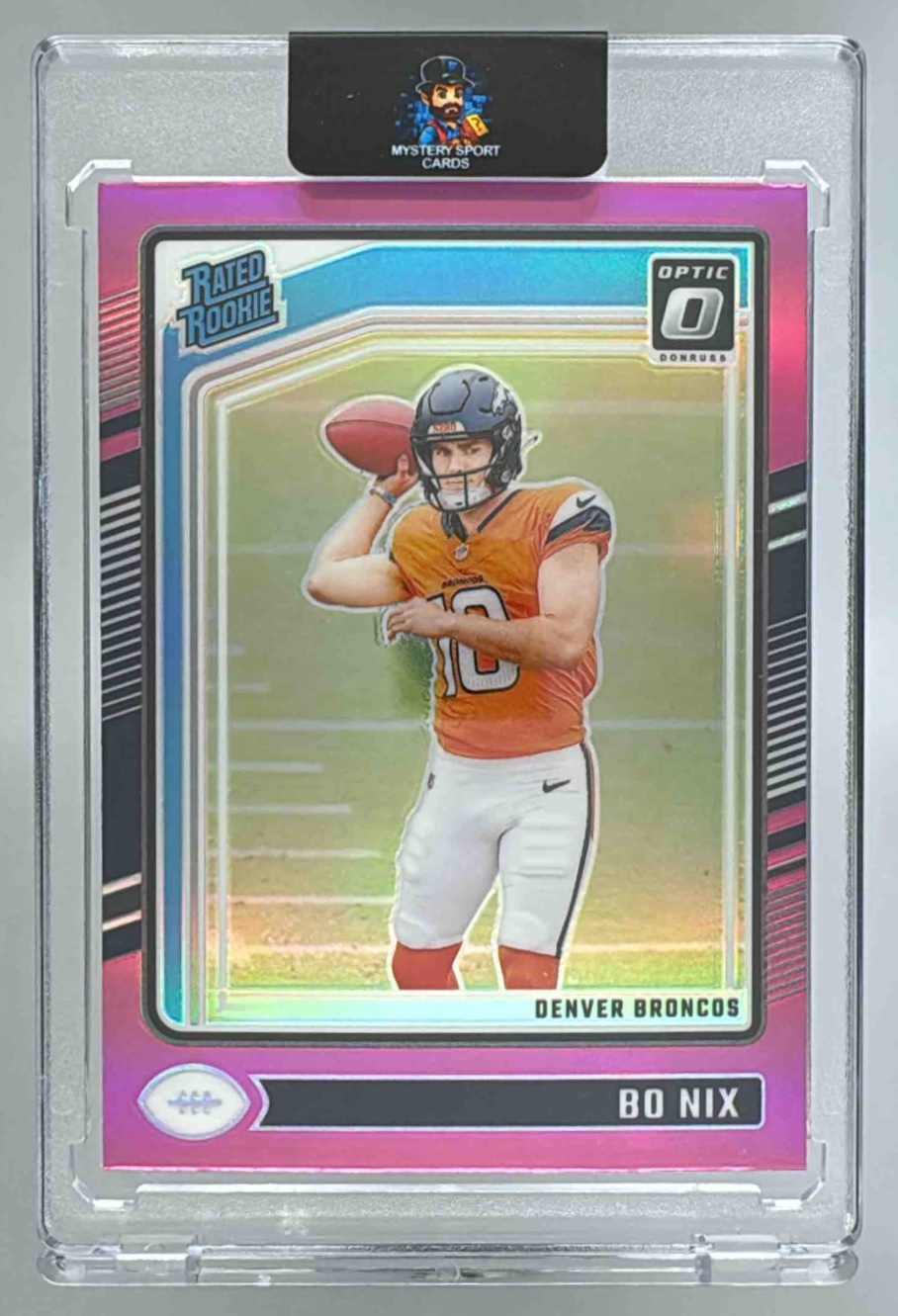 Card image for 2024 Panini Football Donruss Optic Bo Nix #209 Rated Rookie Denver Broncos