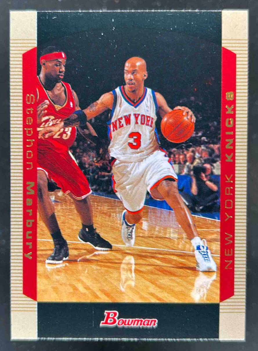 Card image for 2004-05 BOWMAN STEPHON MARBURY #3 NEW YORK KNICKS