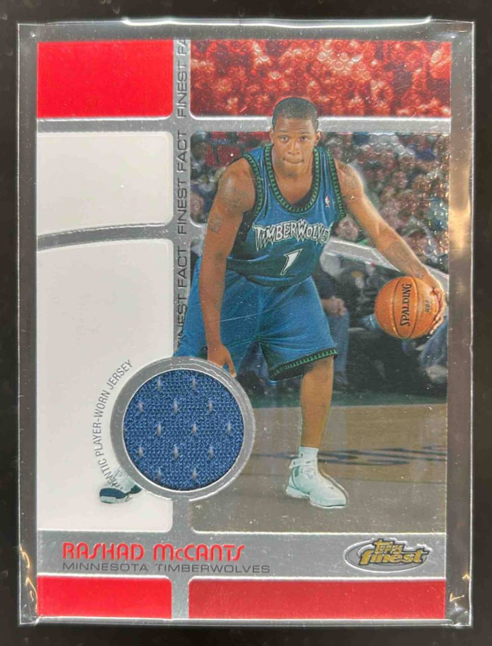 Card image for 2005-06 Topps Finest Rashad McCants Fact Relics 303 /1629 #FFR-RM RC Rookie