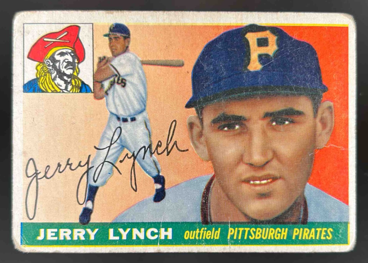 Card image for 1955 TOPPS BASEBALL JERRY LYNCH #142 PITTSBURGH PIRATES
