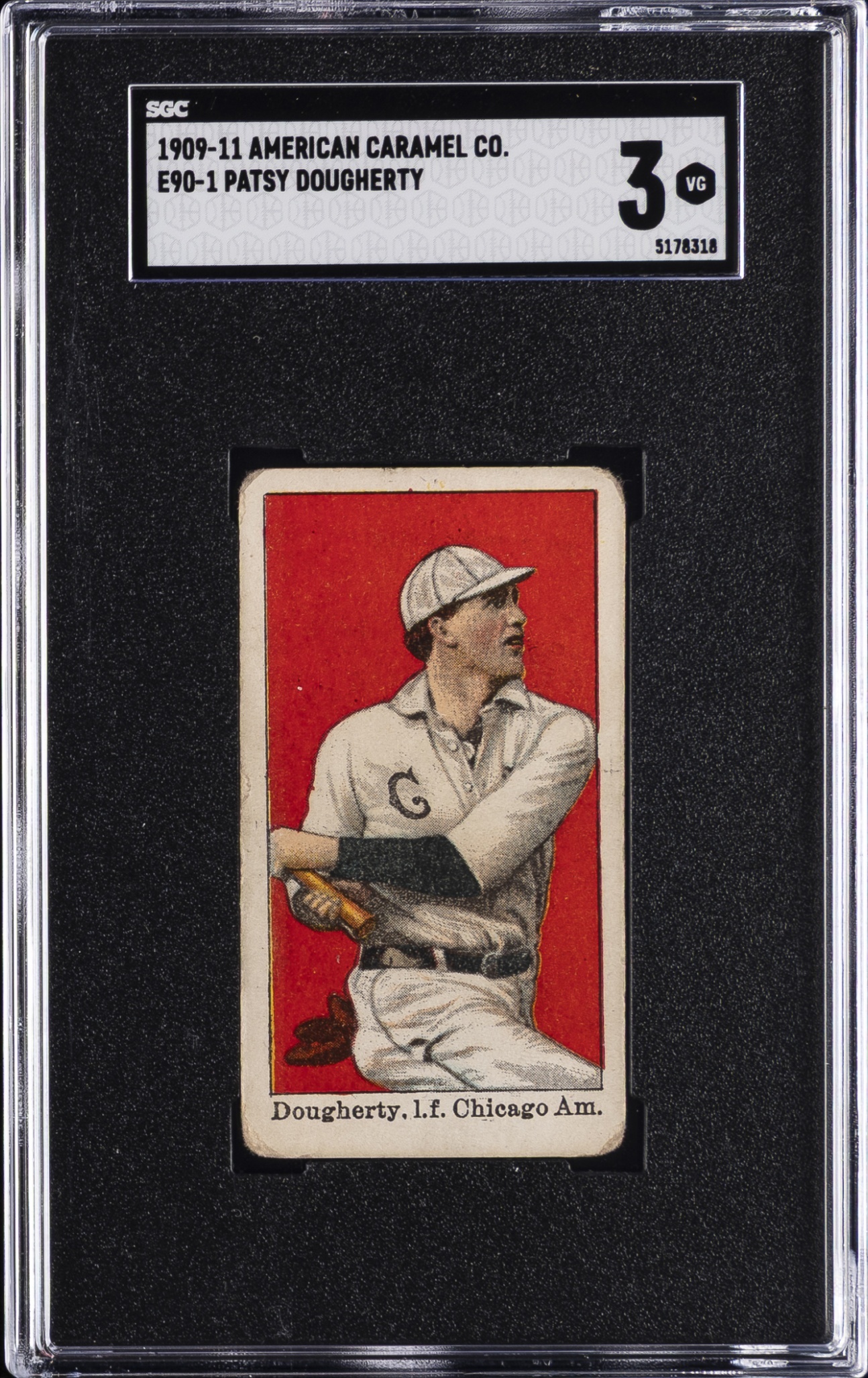 1909 American Caramel Patsy Dougherty graded card