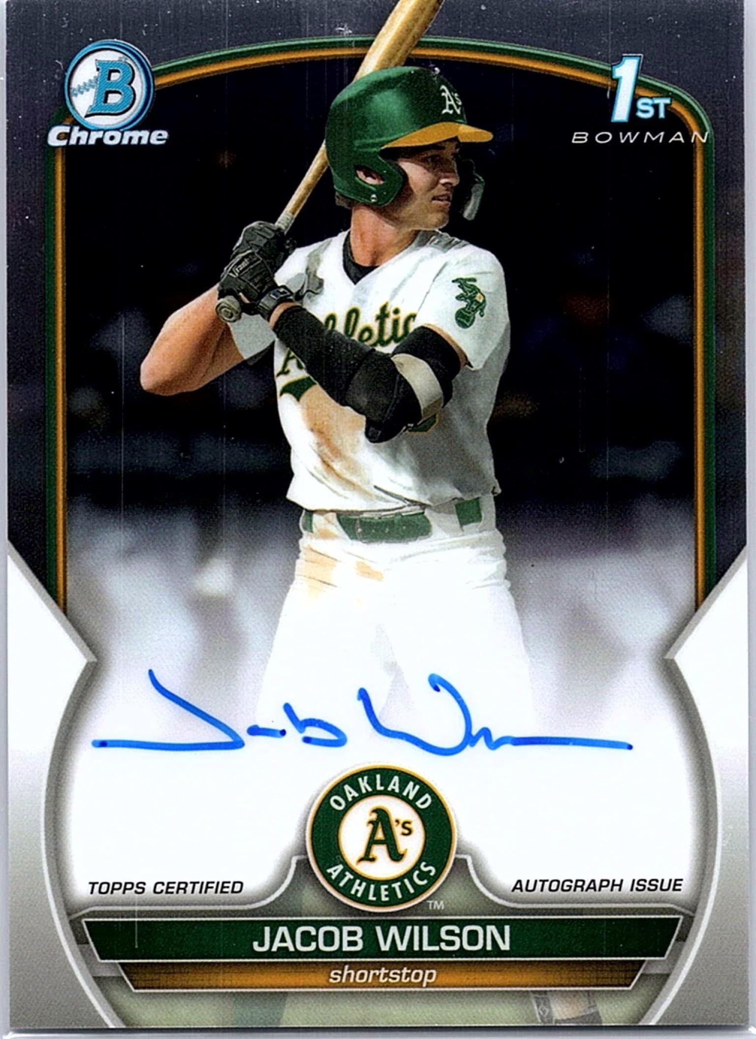 2023 Bowman Draft JACOB WILSON #CDA-JWI 1st Prospect Auto Athletics