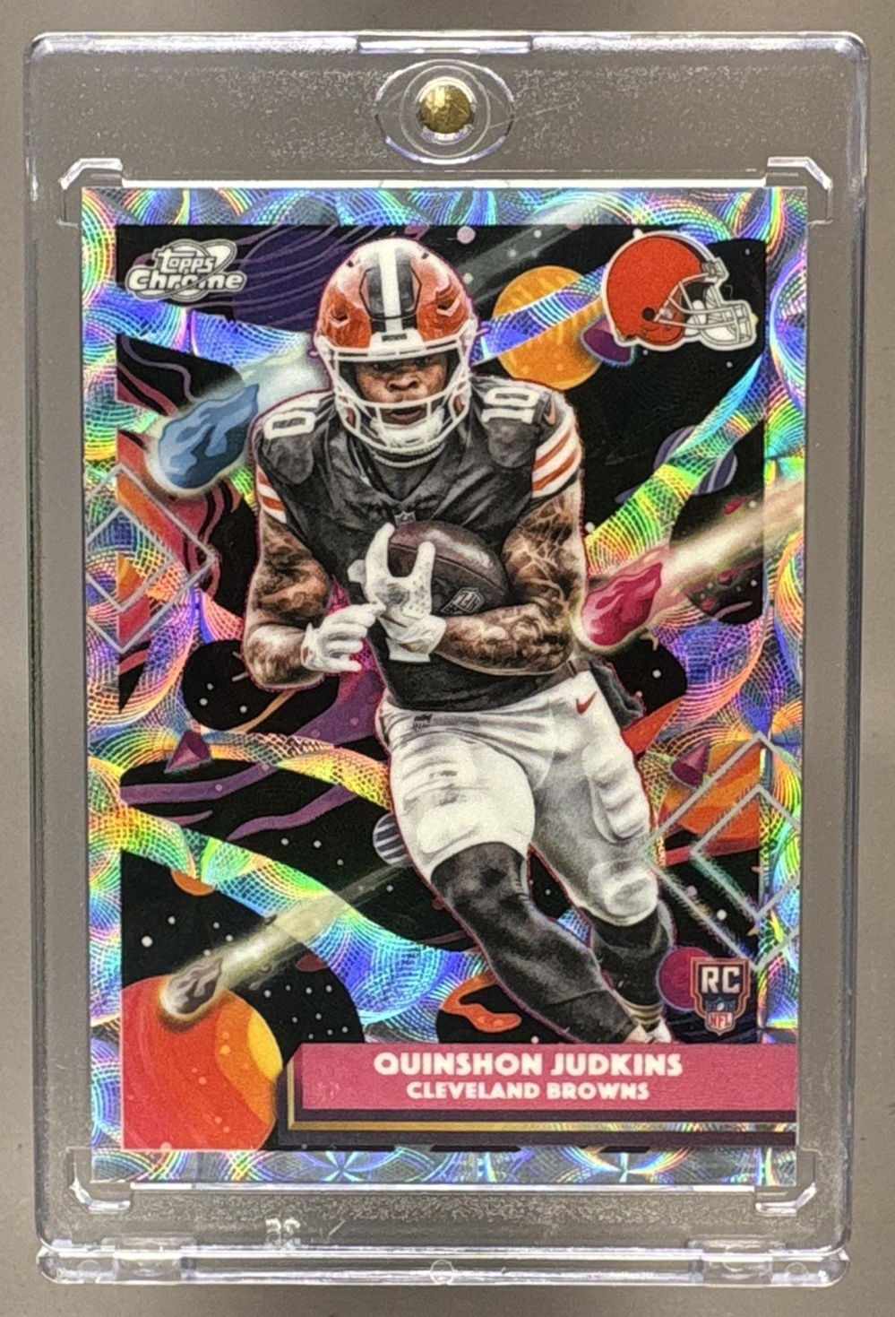 2025 TOPPS COSMIC CHROME QUINSHON JUDKINS #124 NUCLEUS REFRACTOR RC BROWNS
