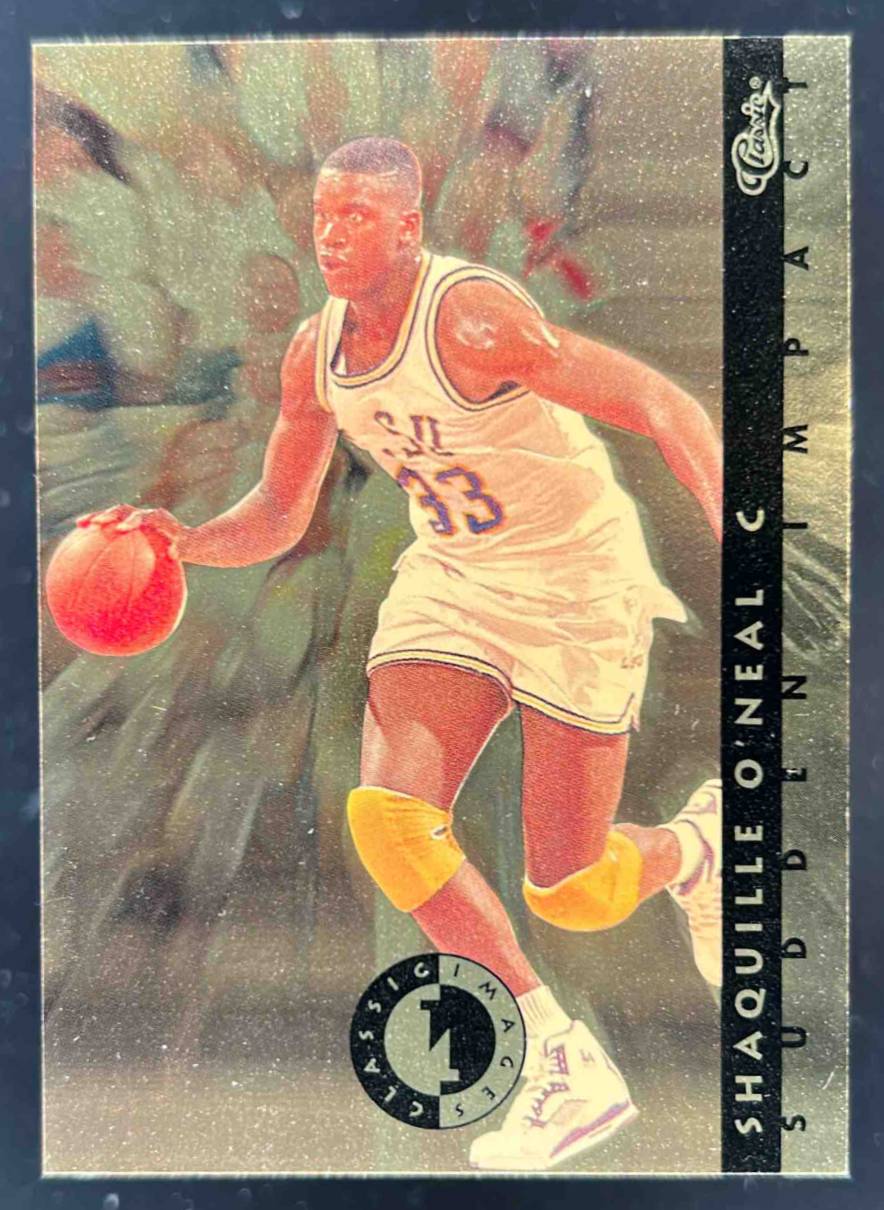 Card image for 1993-94 CLASSIC IMAGES FOUR SPORT SHAQUILLE O'NEAL SUDDEN IMPACT #SI 9
