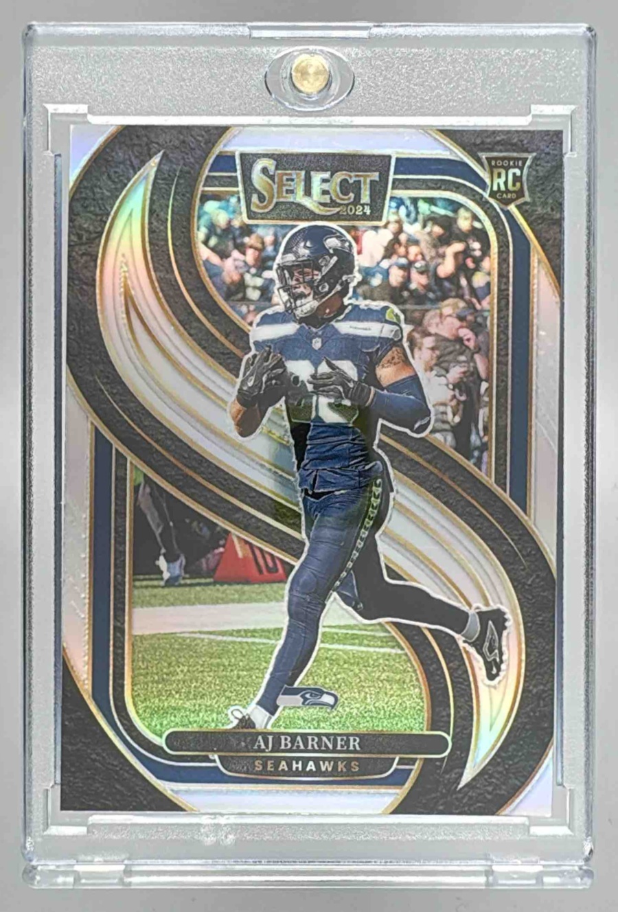 Card image for 2024 Panini Football Select AJ Barner Premier #103 RC Seattle Seahawks