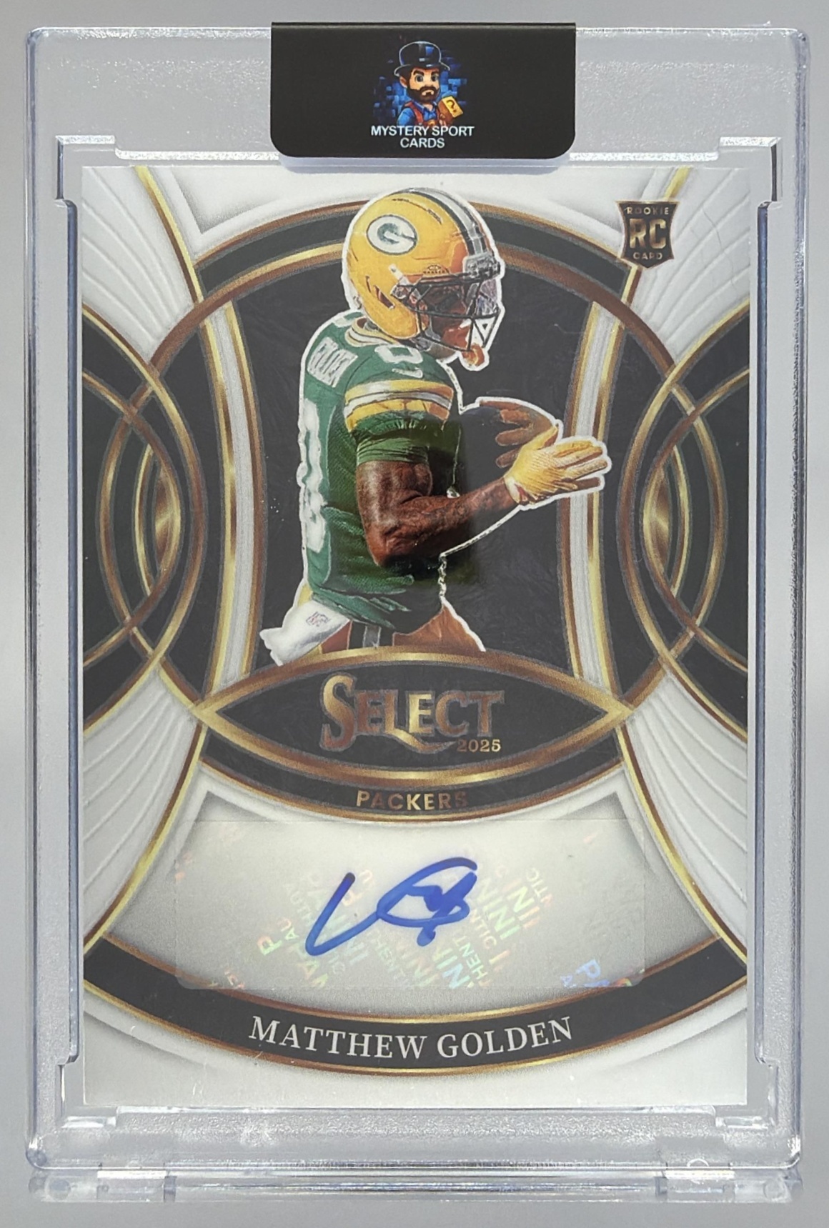 Card image for 2025 Panini Select Matthew Golden Rookie Signatures #RSI-MGN RC Auto Packers