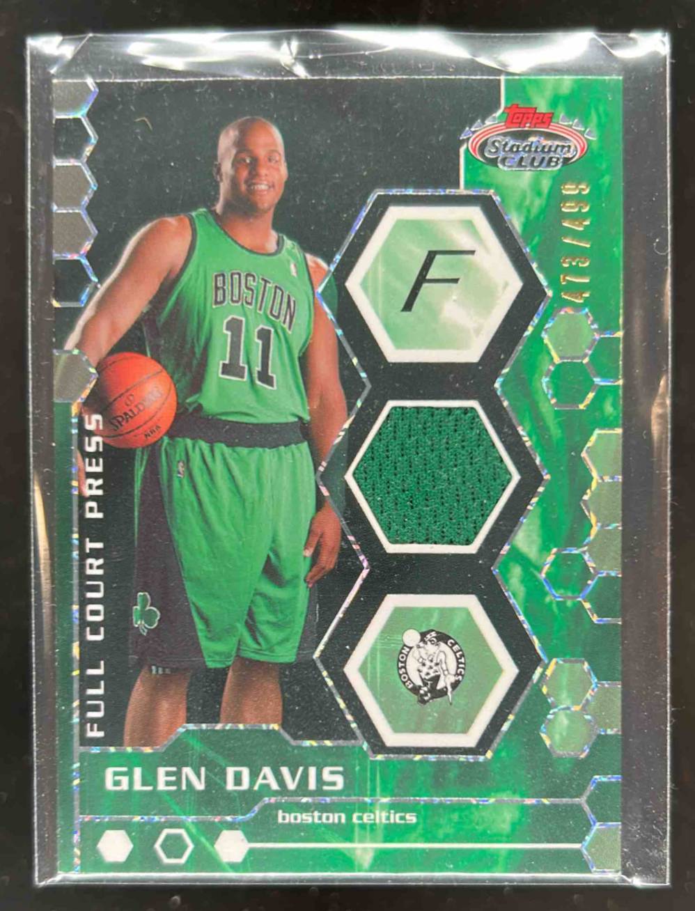 Card image for 2007-08 Topps Stadium Club Glen Davis Full Court Press Relics /499 #FCPR-GD RC