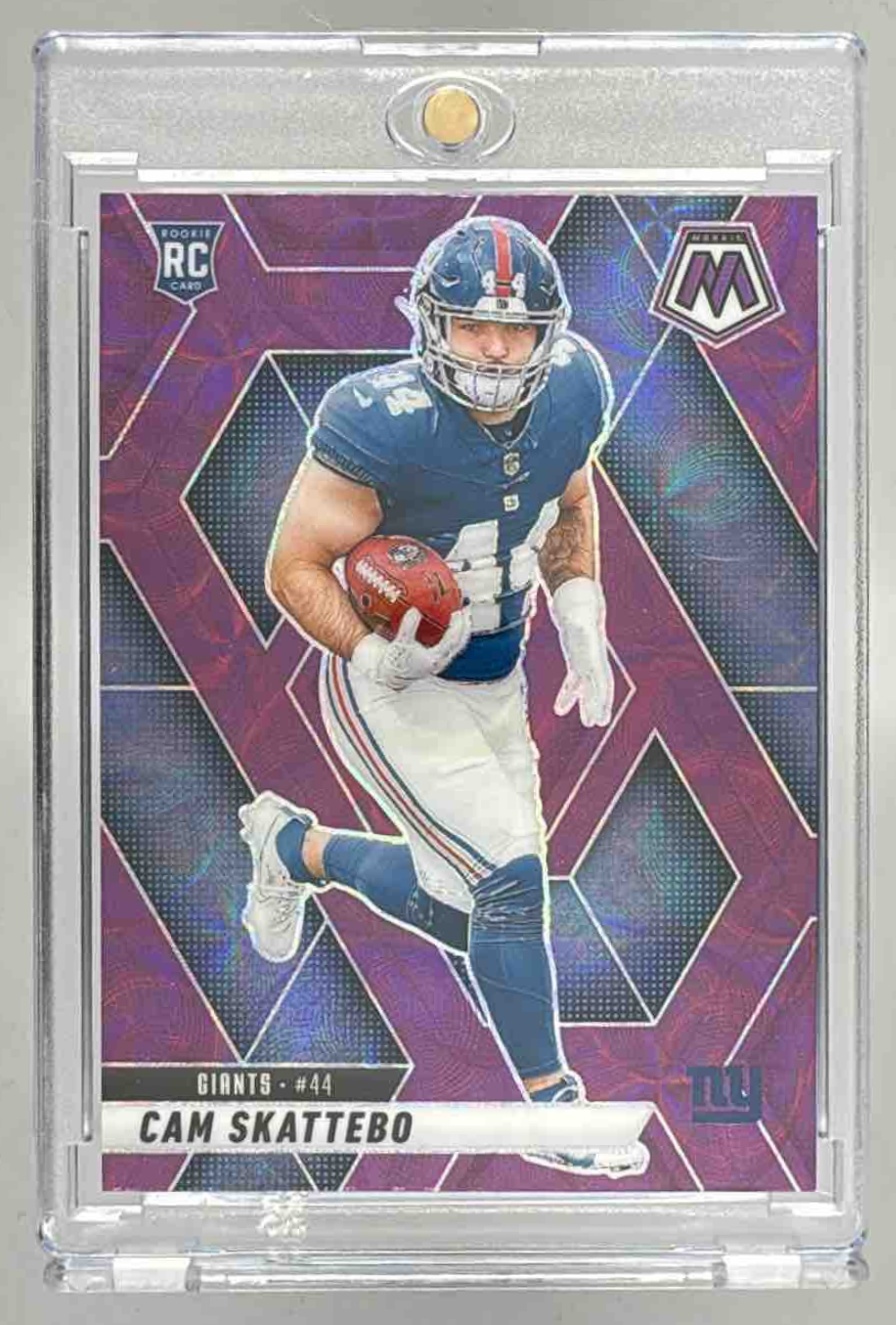 Card image for 2025 Panini Football Mosaic Cam Skattebo Rookies #305 RC New York Giants