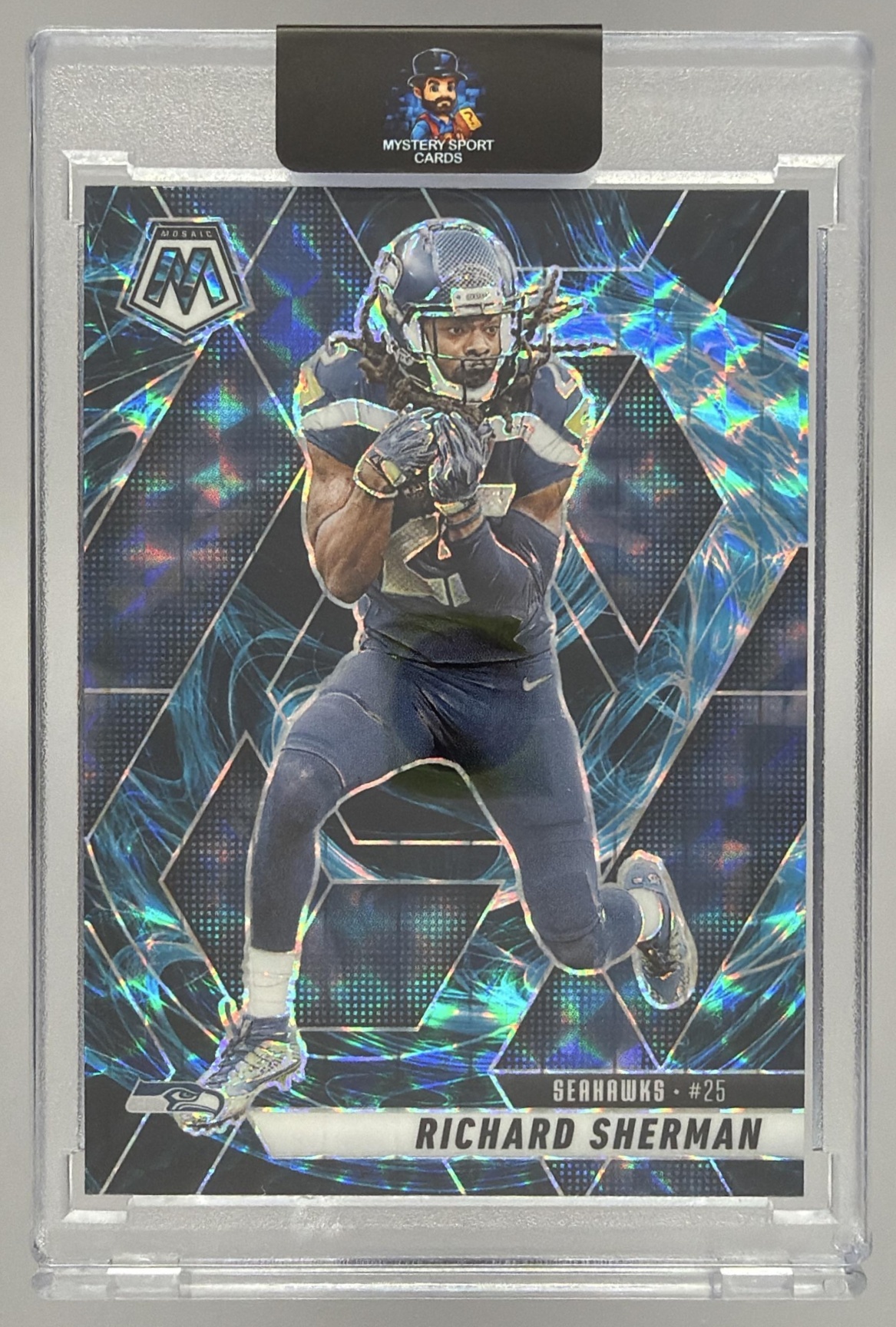 Card image for 2025 Panini Football Mosaic Richard Sherman #222 Seattle Seahawks