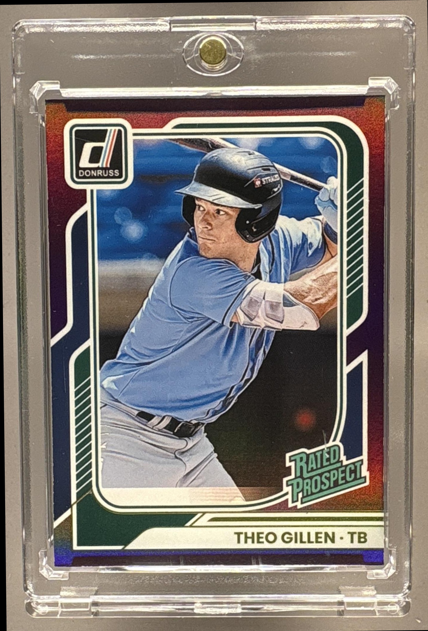2026 PANINI DONRUSS THEO GILLEN #193 RATED PROSPECTS HOLO PURPLE /99 PROSPECT