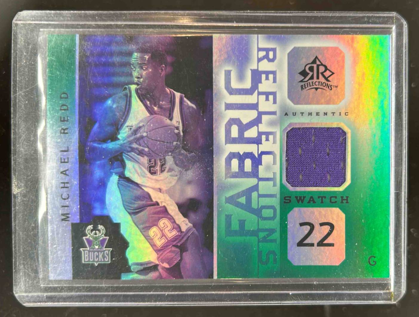 Card image for 2005-06 Upper Deck Reflections Michael Redd Fabric Green /25 #FR-MR