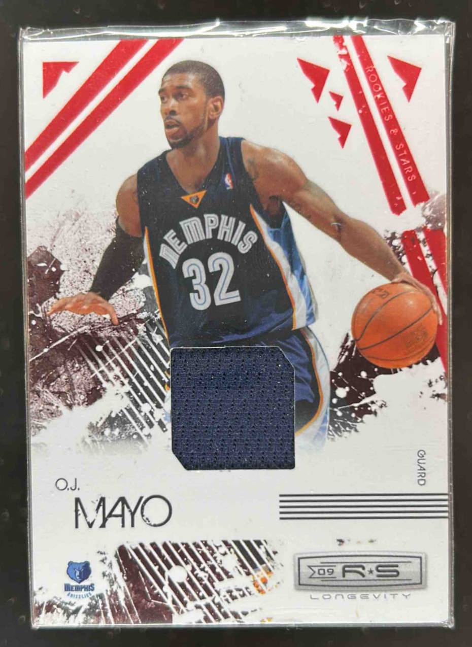 Card image for 2009-10 Panini Rookies & Stars O.J. Mayo Gold Holofoil 61 /250 #44