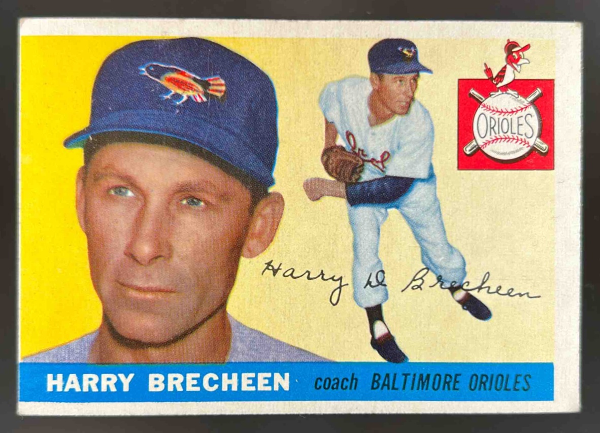 Card image for 1955 TOPPS HARRY BRECHEEN #113 BALTIMORE ORIOLES