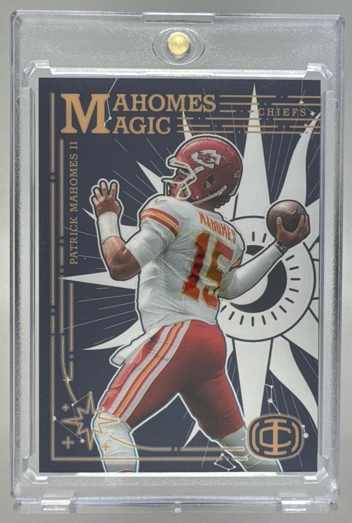 Card image for 2025 Panini Authentically Mahomes Patrick II Magic #MM-4 Chiefs